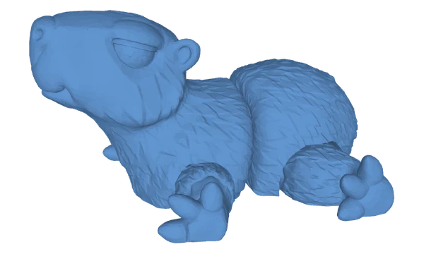 Capybara, seen from the side