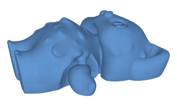 Cat keychain, seen from the side