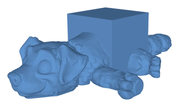 Dog, seen from the side