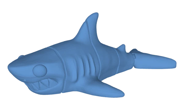 Happy shark, seen from the side