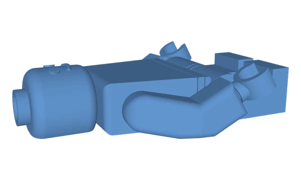 Block figure, seen from the side